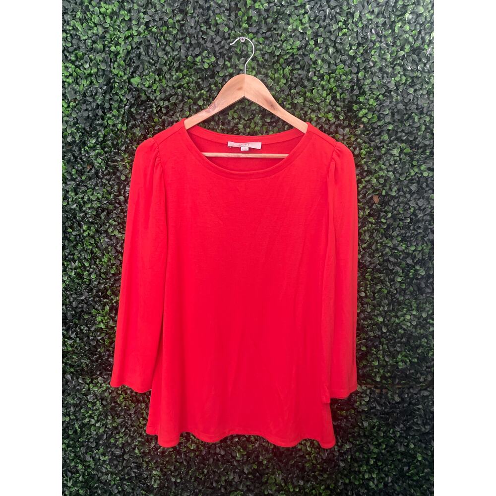 Loft Orange Long sleeve Blouse, size M